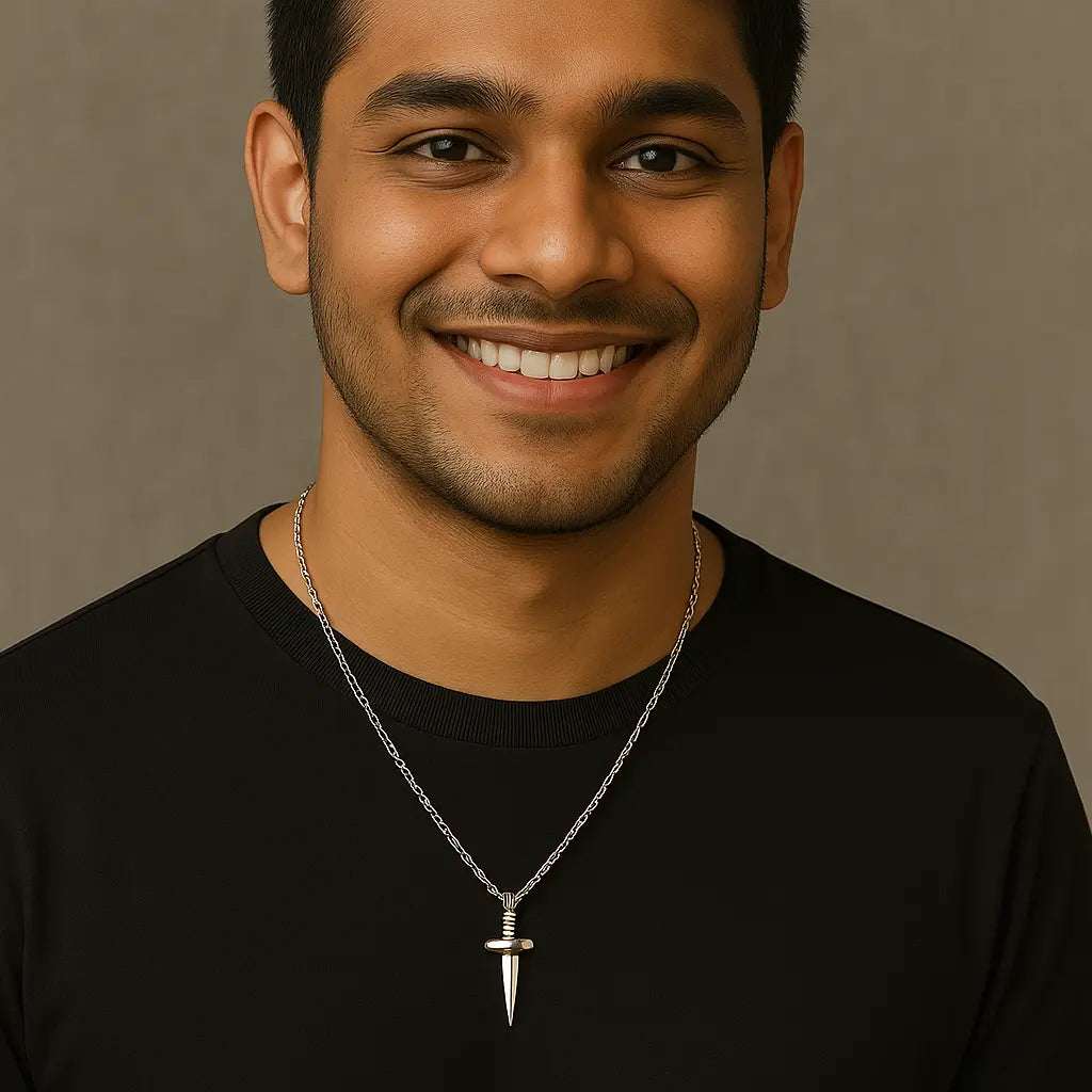 Love's Duel: Heart & Sword Necklace