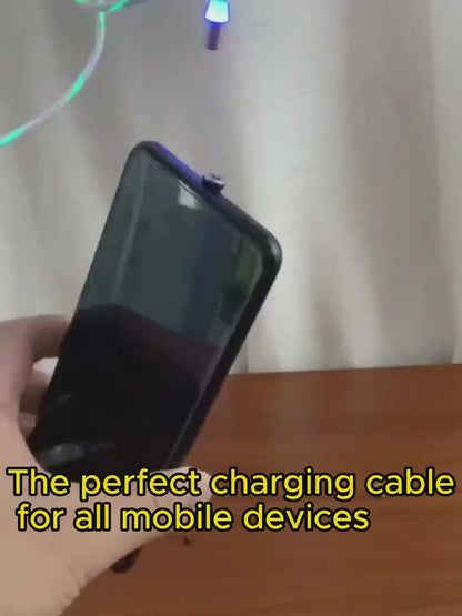 Fast 3 in 1 Multiple Pin With LED Light Magnetic Charging Cable